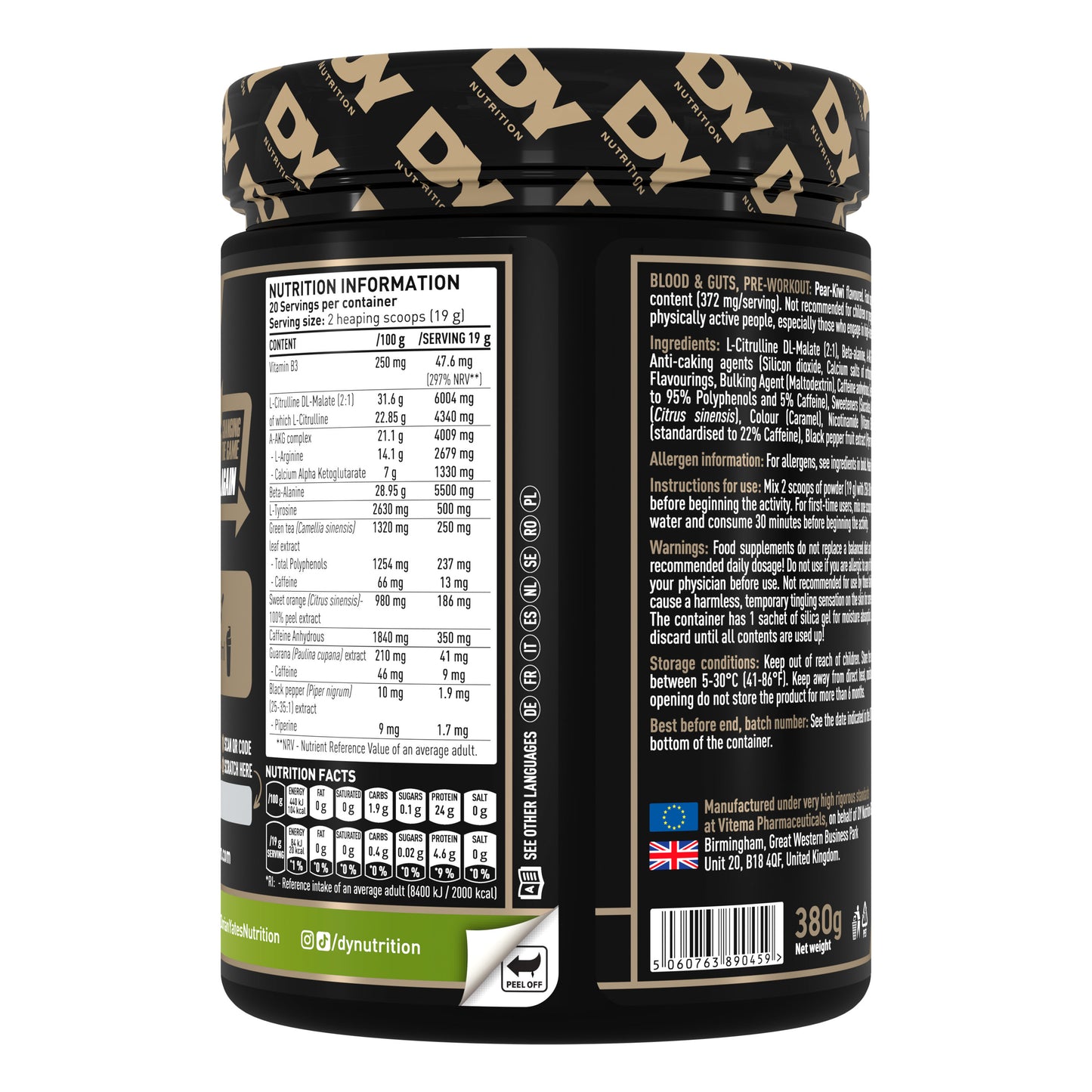 Blood & Guts PreWorkout 380g 20 Porții