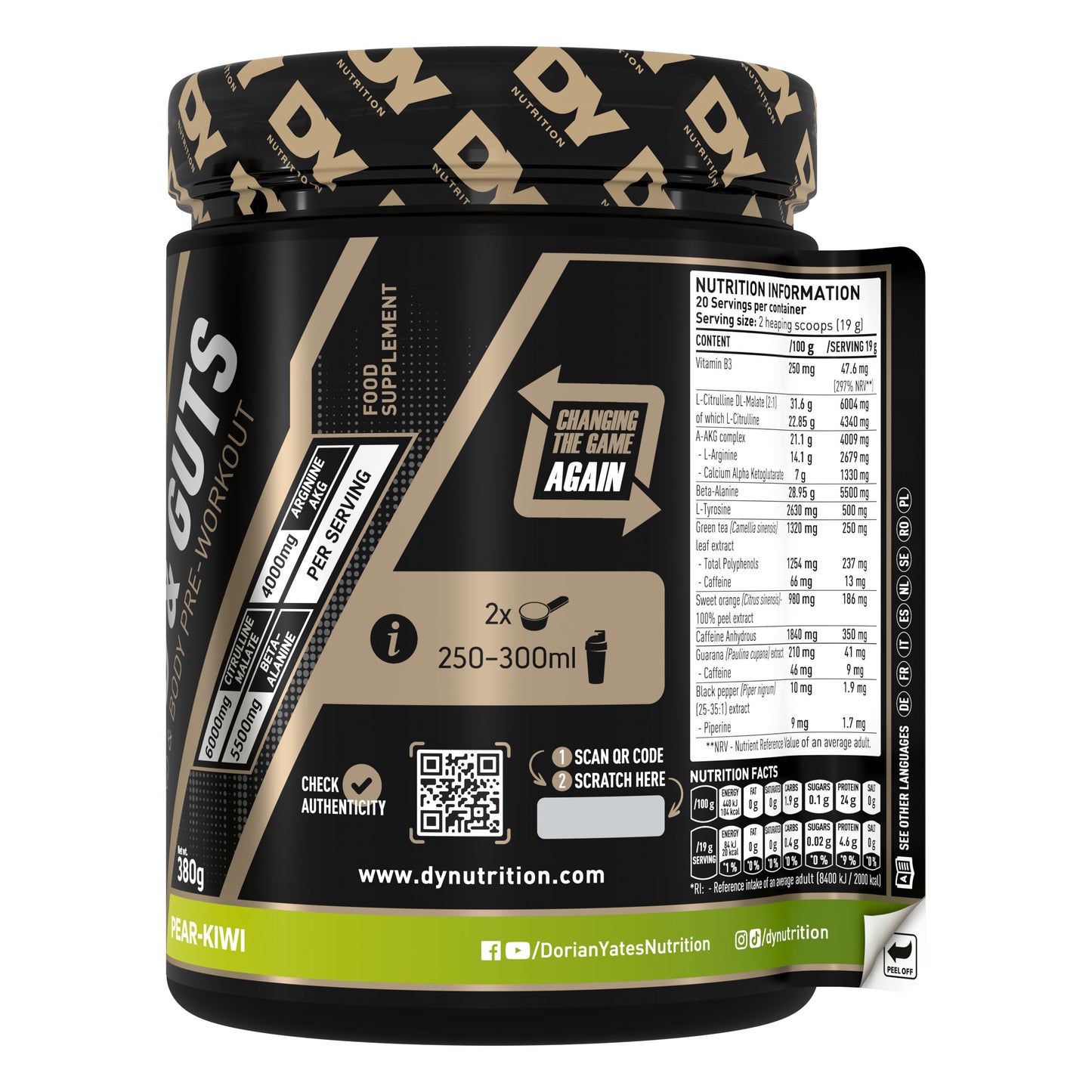Blood & Guts PreWorkout 380g 20 Porții