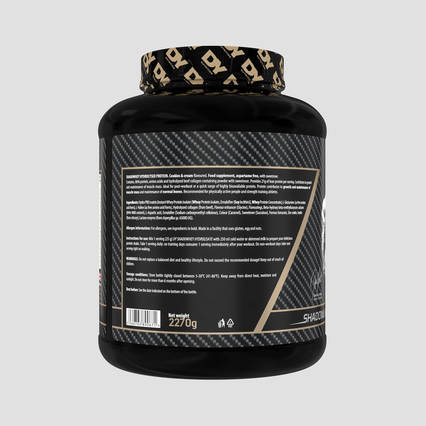 Shadowhey Proteină Hidrolizată din Zer 2.27kg