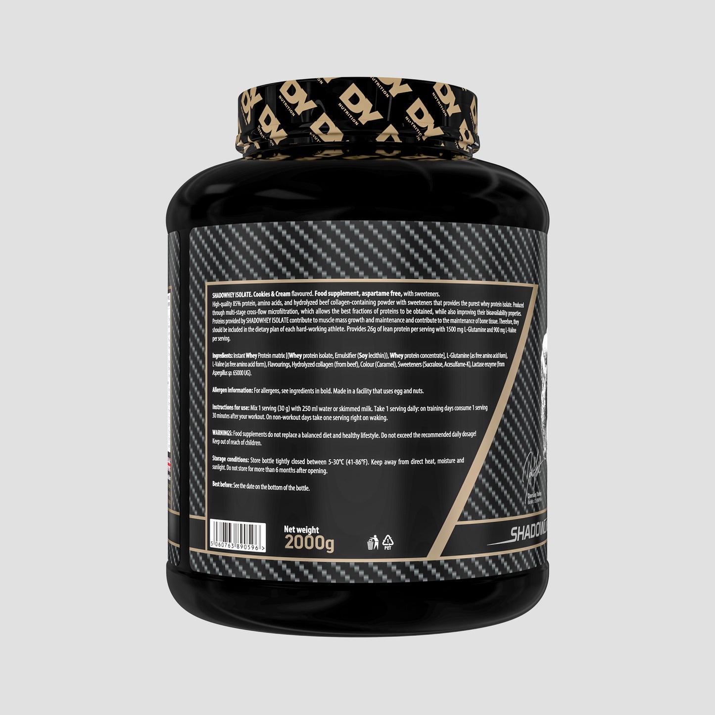 Shadowhey Isolate Proteină din Zer 2kg, 66 Porții