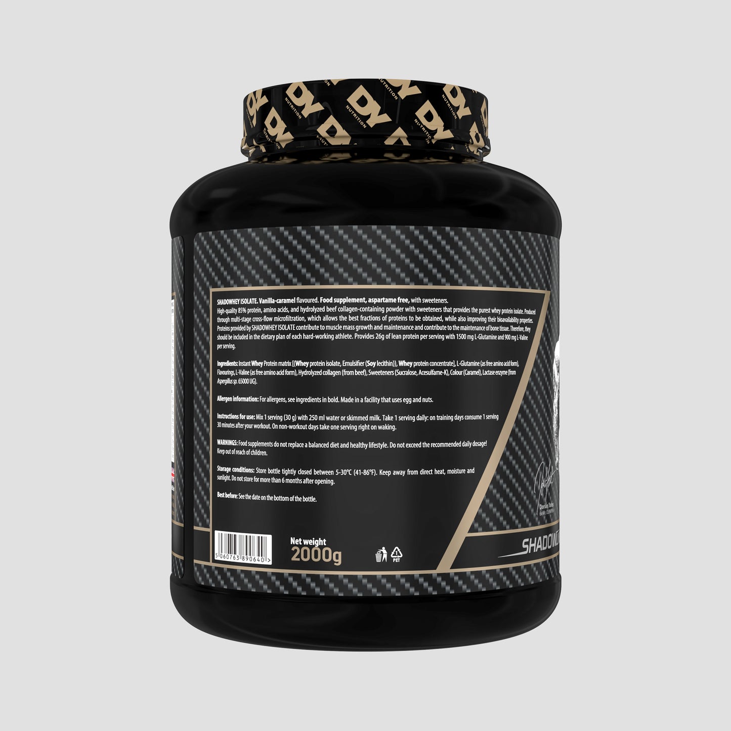 Shadowhey Isolate Proteină din Zer 2kg, 66 Porții