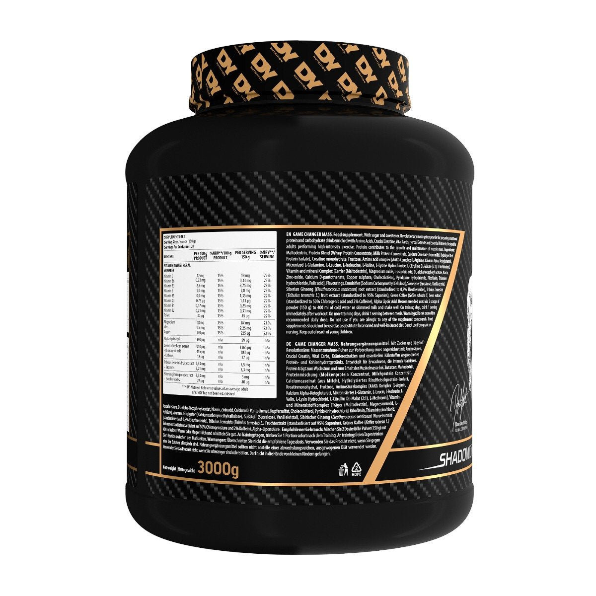 Mass Gainer "Game Changer Mass" 3Kg, 20 Porții