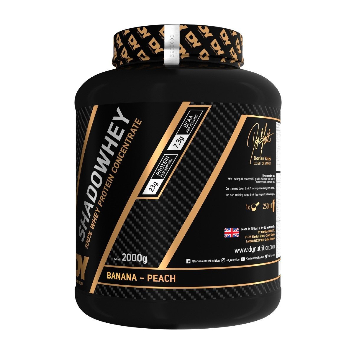 Shadowhey Proteină Concentrată din Zer 2kg, 66 Serviri