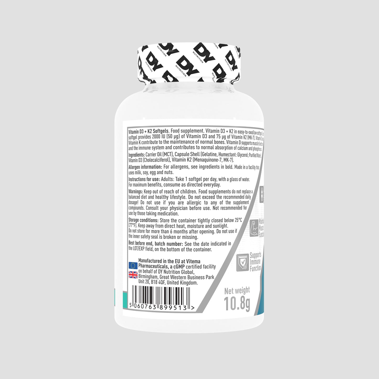 Vitamina D3 + K2 - 60 de capsule moi