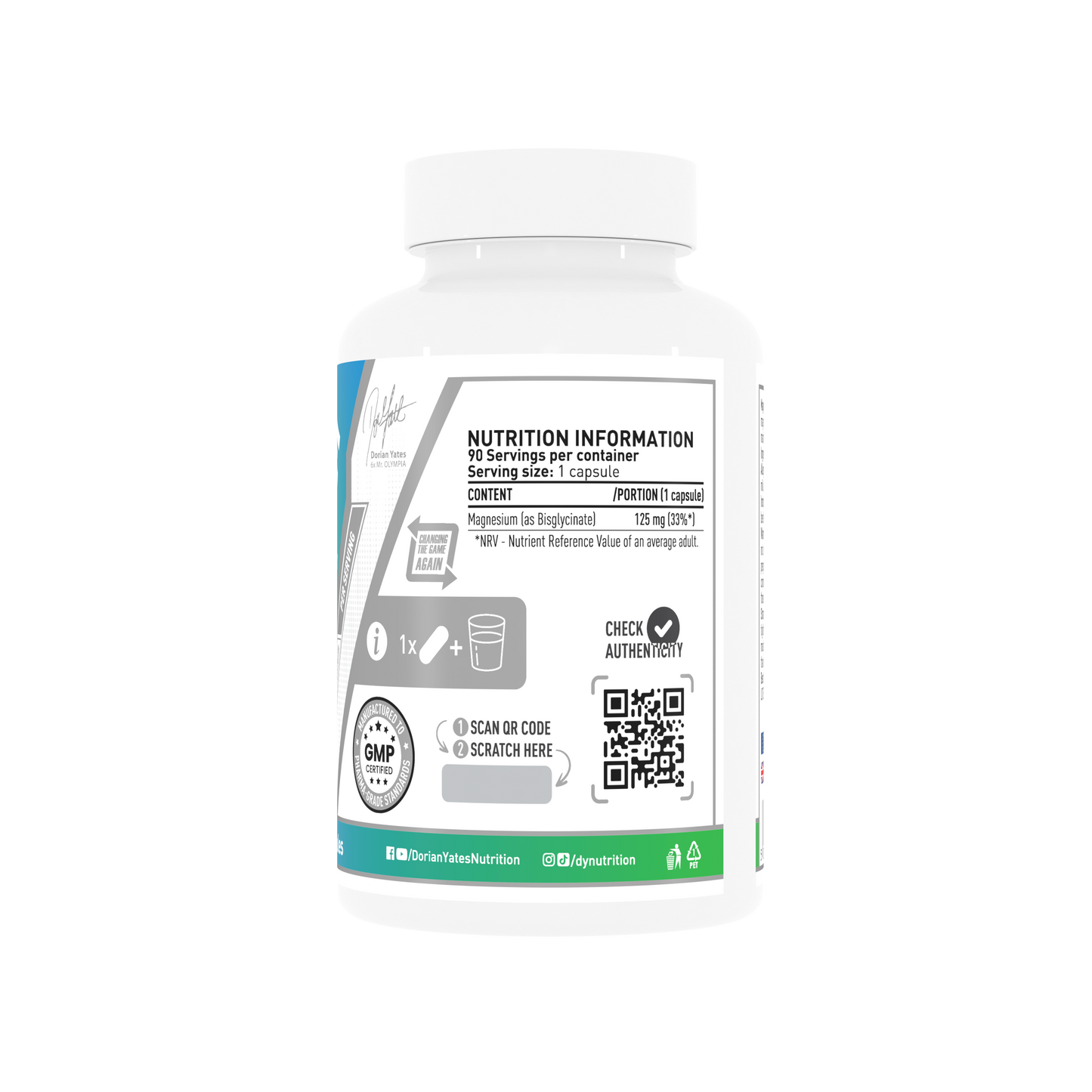 Magneziu Bisglicinat, supliment alimentar, 90 de capsule