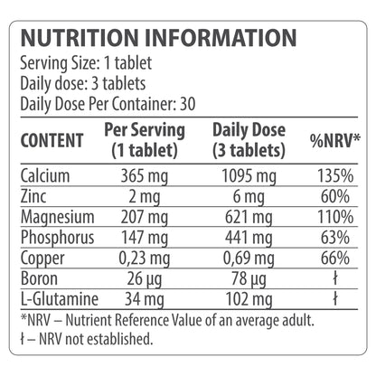 Ca-Zn-Mg tablete